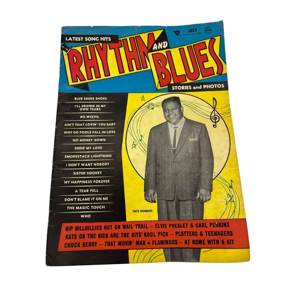 Vintage 1956 Rhythm and Blues Magazine Fats Domino Elvis Presley Chuck Berry